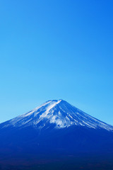 Fuji Mountain autumn sun blue sky
