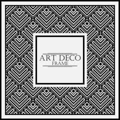 Vintage retro frame in Art Deco style. Template for design. Vector illustration.