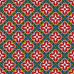 Seamless vector illustration of Valentine's Day. Decorative flowers from hearts. Abstract striped background pattern