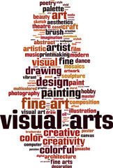Obraz premium Visual arts word cloud