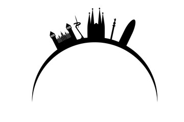 skyline of the city of Barcelona