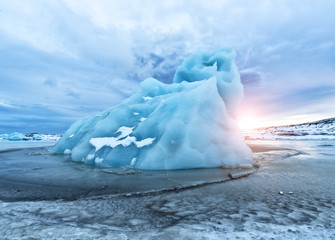Iceberg lagoon in Fjallsarlon, Iceland