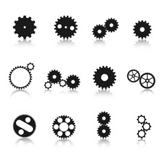 Gear Wheel Silhouettes