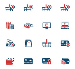 e-commerce color icon set