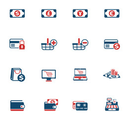 e-commerce color icon set