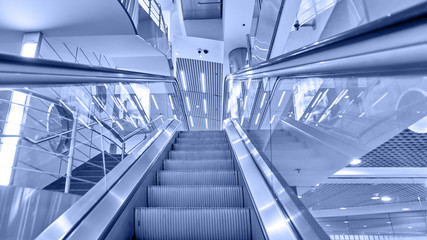 Perspective of escalator