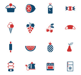 food and kitchen icon set