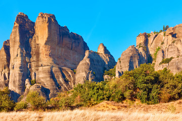 Meteora rocks in Thessaly