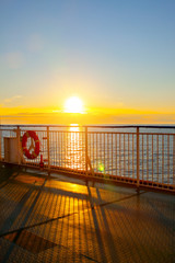 Sundown at open deck