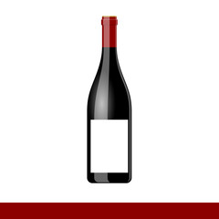 wine bottle with blank label