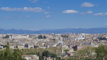 Fototapeta na wymiar Roma, panorama Altare della Ptria