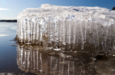 Spring melting ice in the north of Lake Ladoga