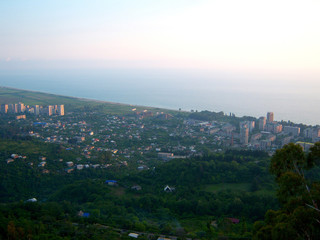 Obraz premium Panorama of the city of Gagry