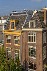 Traditional old buildings in Amsterdam.