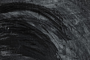 Texture of dark chalkboard. Black vintage background