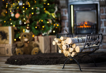 Christmas decorations, Christmas tree, gifts, new year