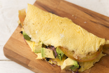 Omelette avocado
