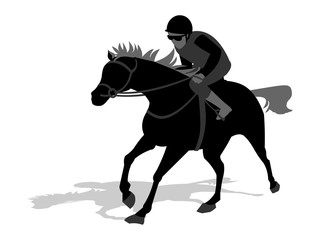 Horse running, silhouette, racecourse, competition, 