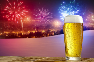 beer and new year time 