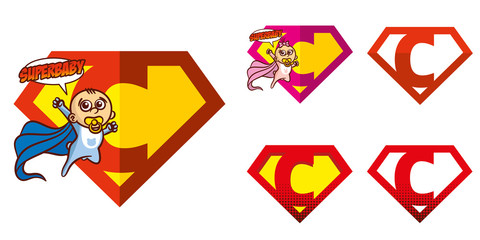 Super hero Logo Letters Superhero Alphabet