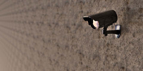 Überwachungskamera Panoroama Hintergrund Konzept