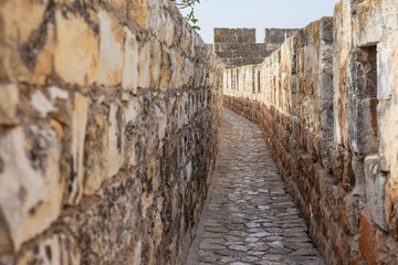 The walls surrounding the Old City of Jerusalem, ramparts walk along the top of the stone walls © Stanislav Samoylik