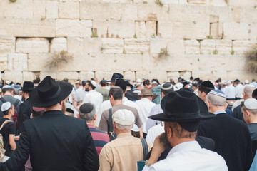 The Western wall or Wailing wall is the holiest place to Judaism in the old city of Jerusalem, Israel.