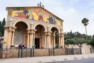 Fototapeta premium The church of All Nations on Olive Mountain in Jerusalem