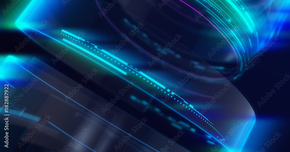 Poster graphical modern digital world news studio background. abstract digital world with digital binary co