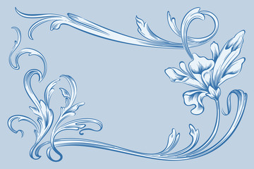 Vector art nouveau frame.