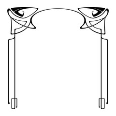 Vector art nouveau frame.