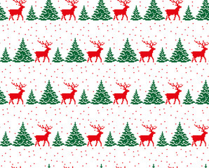 Christmas New Year's winter seamless festive Norwegian pixel pattern - Scandinavian style