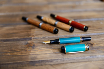 fountain pen made of wood