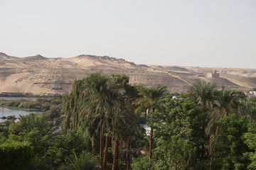 Fototapeta na wymiar Mountains and islands in Aswan