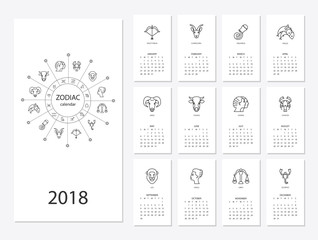 Calendar 2018 template