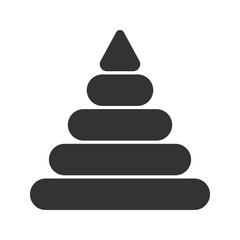Pyramid toy glyph icon