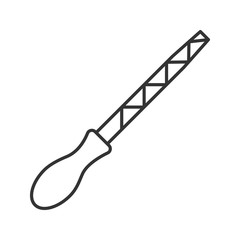 Metal file linear icon
