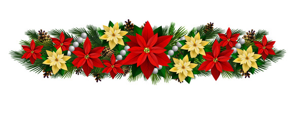 Vector Christmas Fir Decoration isolated