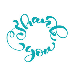 Fototapeta premium Thank You handwritten inscription in a circle. Hand drawn lettering. Thank You calligraphy. Thank you card. Vector illustration