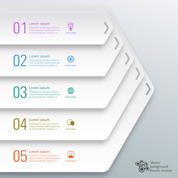 Infographics Vector Background 5-Step Process
