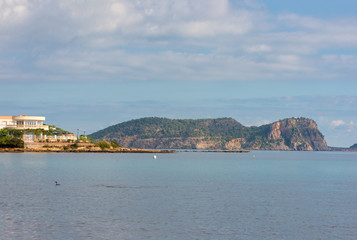 The coast of Des Canar in Ibiza, Balearic Islands