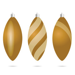 chrismas ball gold set illustration