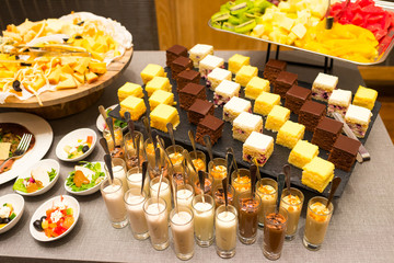 cakes and sweets at the banquet