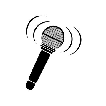 Microphone icon, vector illustration