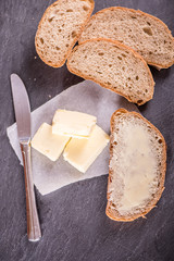 bread and butter close up