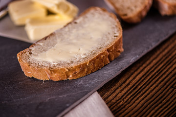 bread and butter close up