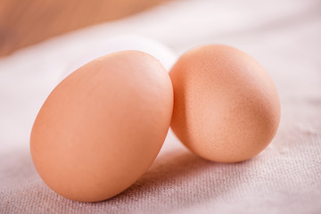 eggs on old wood background