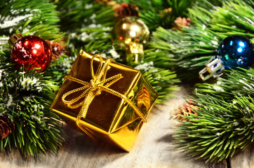 Christmas holiday composition decoration