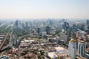 Fototapeta na wymiar Panoramic view of the Bangkok from the observation deck, buildings, skyscrapers. Bangkok ,Thailand