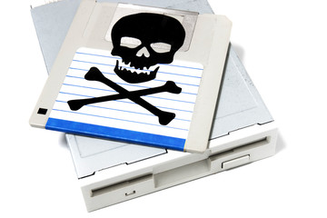infected computer floppy disk